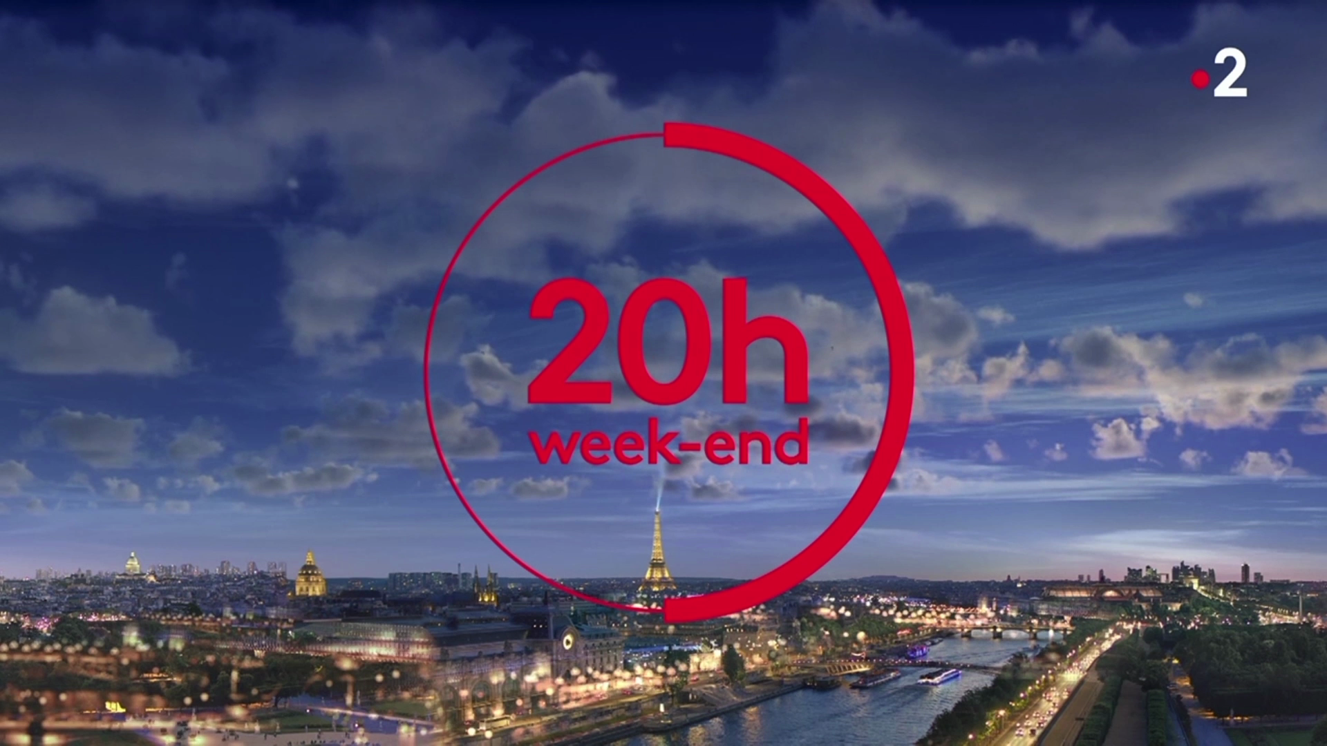 Logo 20h week-end sur fond de paris